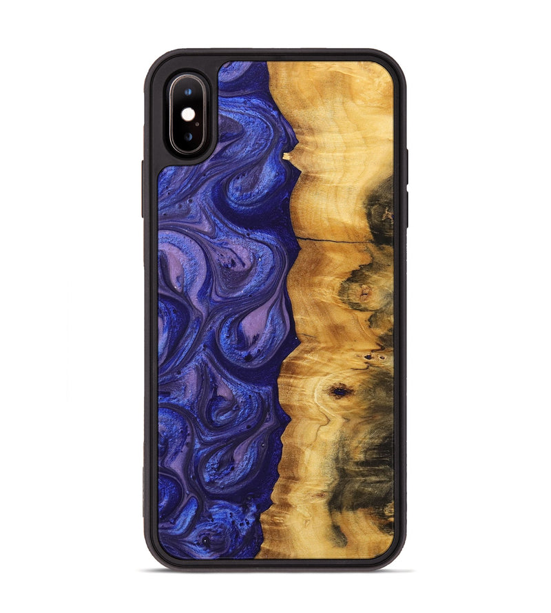 iPhone Xs Max Wood+Resin Phone Case - Lizzie (Purple, 699106)