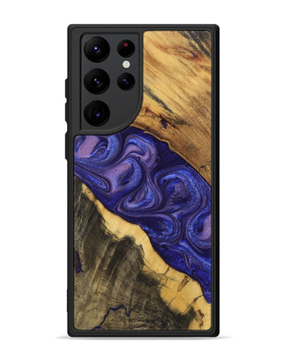 Galaxy S22 Ultra Wood+Resin Phone Case - Ayla (Purple, 699108)