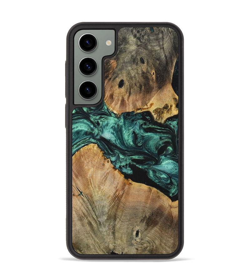 Galaxy S23 Plus Wood+Resin Phone Case - Kellan (Green, 699113)
