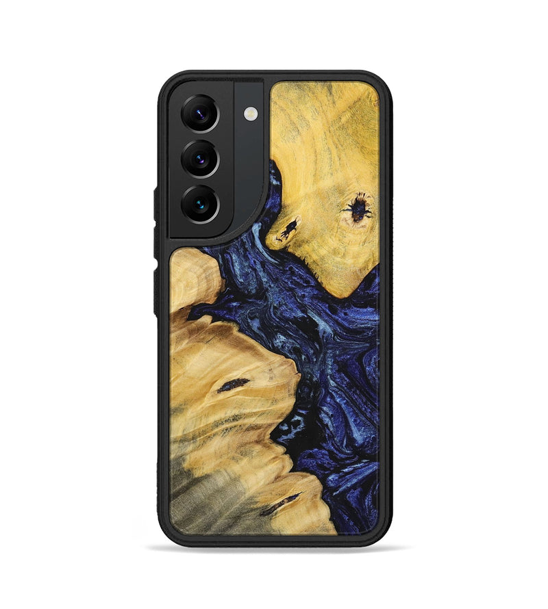 Galaxy S22 Wood+Resin Phone Case - Yvette (Blue, 699132)