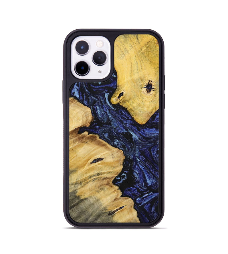 iPhone 11 Pro Wood+Resin Phone Case - Yvette (Blue, 699132)