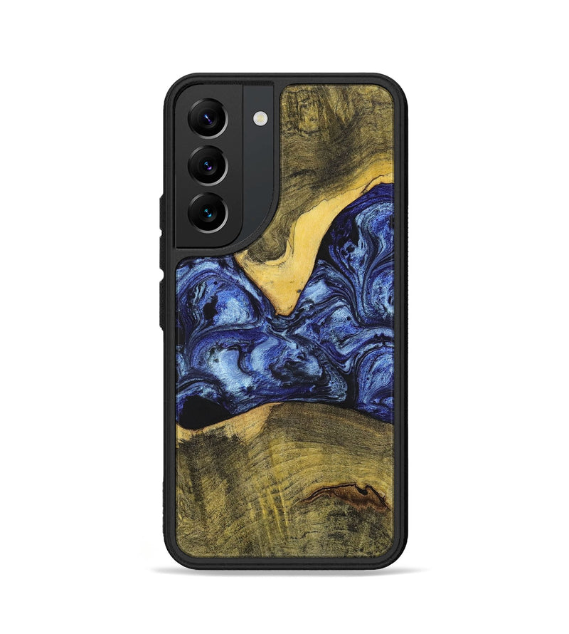 Galaxy S22 Wood+Resin Phone Case - Josue (Blue, 699140)