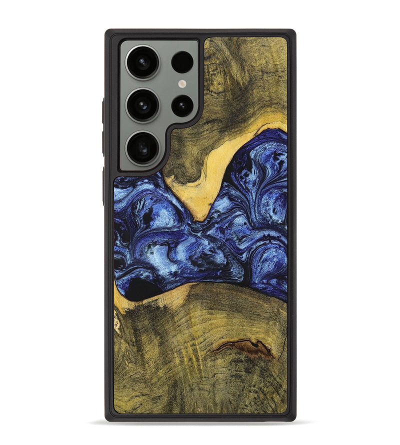 Galaxy S23 Ultra Wood+Resin Phone Case - Josue (Blue, 699140)