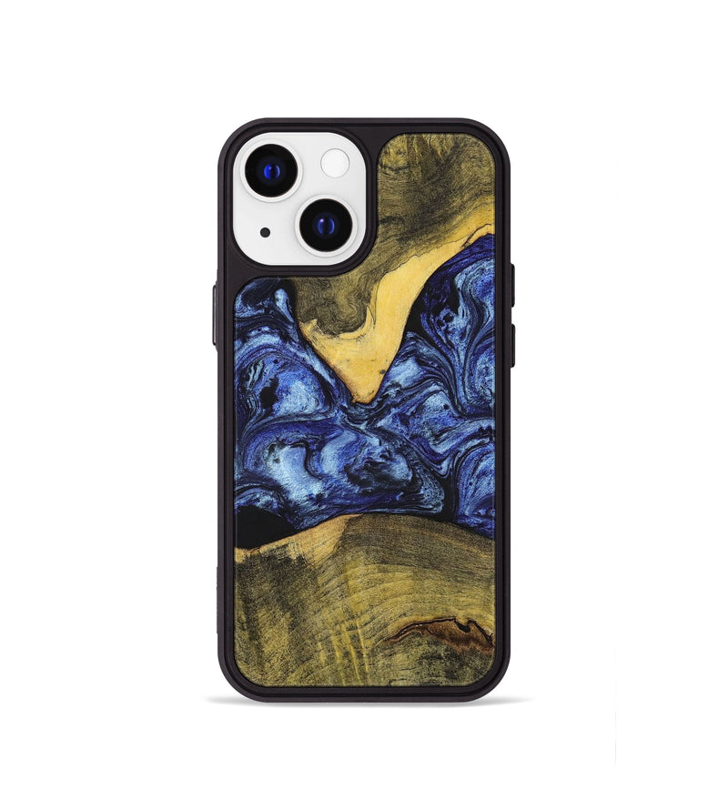 iPhone 13 mini Wood+Resin Phone Case - Josue (Blue, 699140)