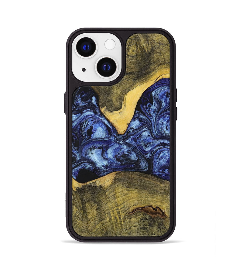 iPhone 13 Wood+Resin Phone Case - Josue (Blue, 699140)