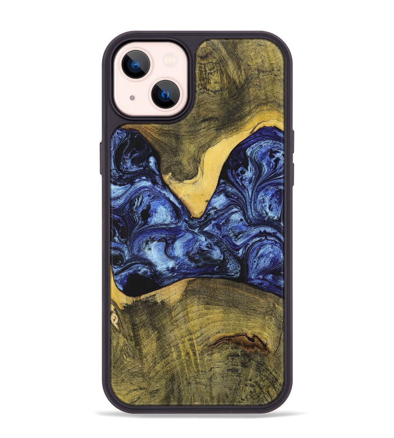 iPhone 14 Plus Wood+Resin Phone Case - Josue (Blue, 699140)