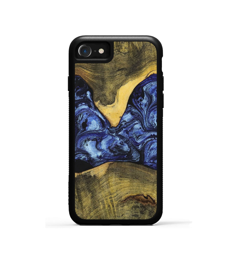 iPhone SE Wood+Resin Phone Case - Josue (Blue, 699140)
