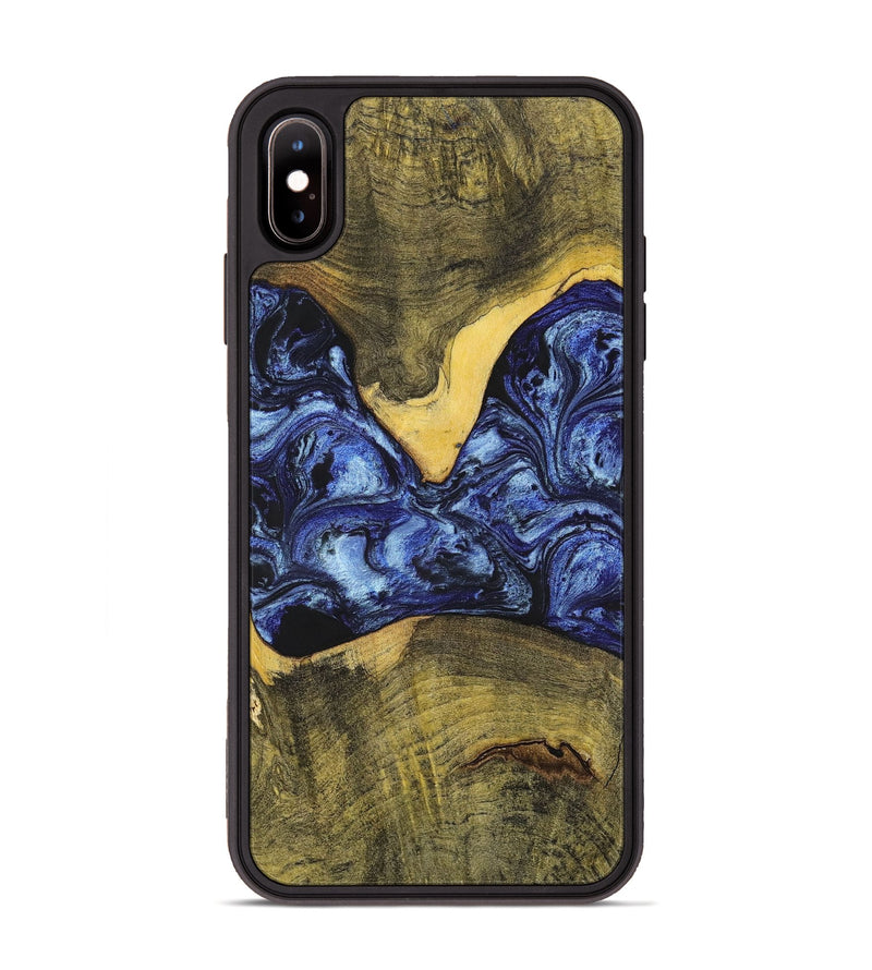 iPhone Xs Max Wood+Resin Phone Case - Josue (Blue, 699140)