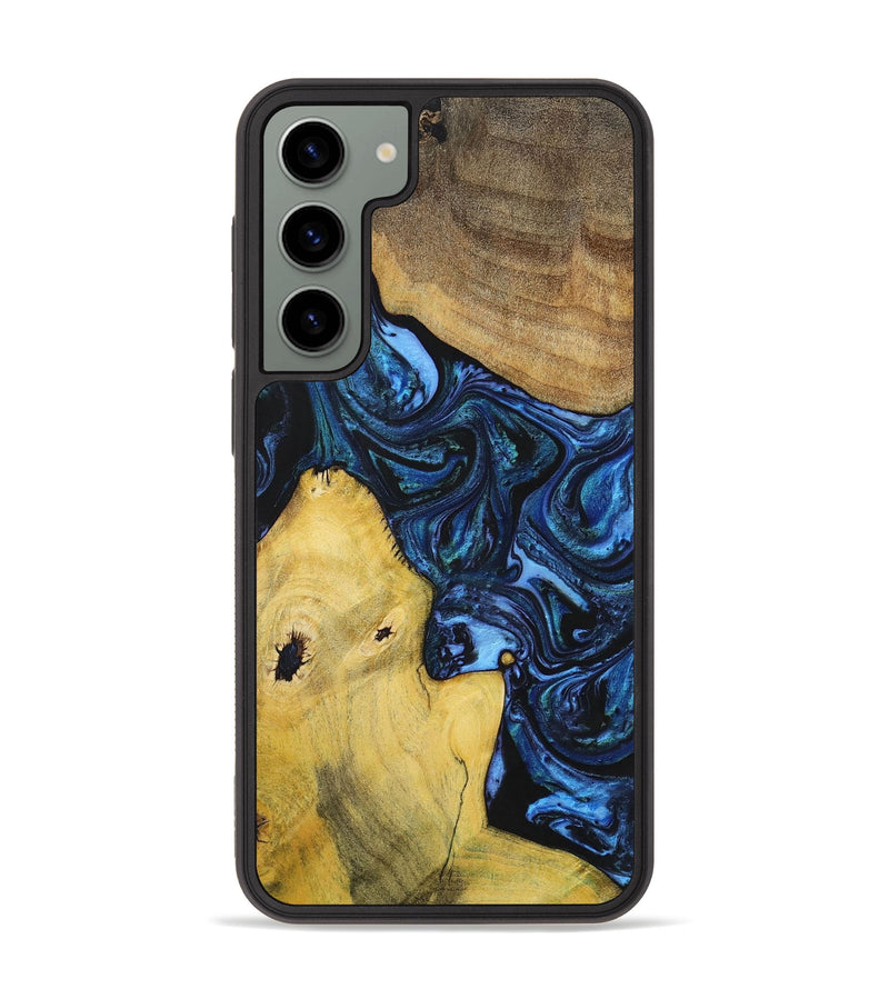 Galaxy S23 Plus Wood+Resin Phone Case - Dennis (Blue, 699141)
