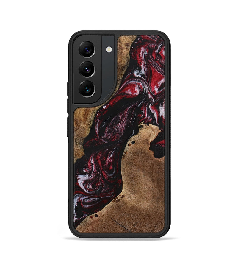 Galaxy S22 Wood+Resin Phone Case - Darla (Red, 699149)