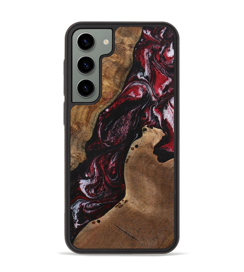 Galaxy S23 Plus Wood+Resin Phone Case - Darla (Red, 699149)
