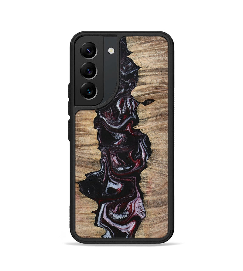 Galaxy S22 Wood+Resin Phone Case - Loretta (Red, 699151)