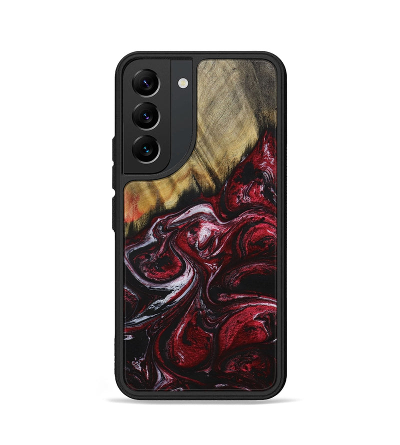 Galaxy S22 Wood+Resin Phone Case - Easton (Red, 699153)