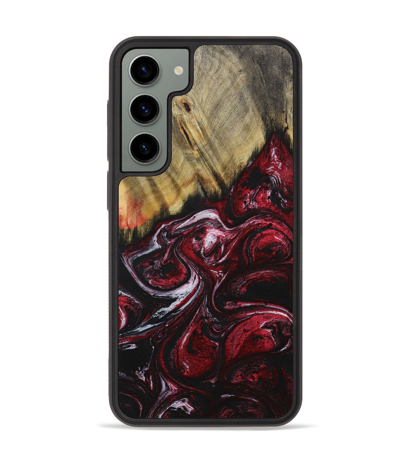 Galaxy S23 Plus Wood+Resin Phone Case - Easton (Red, 699153)