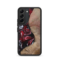 Galaxy S22 Wood+Resin Phone Case - Larry (Red, 699155)