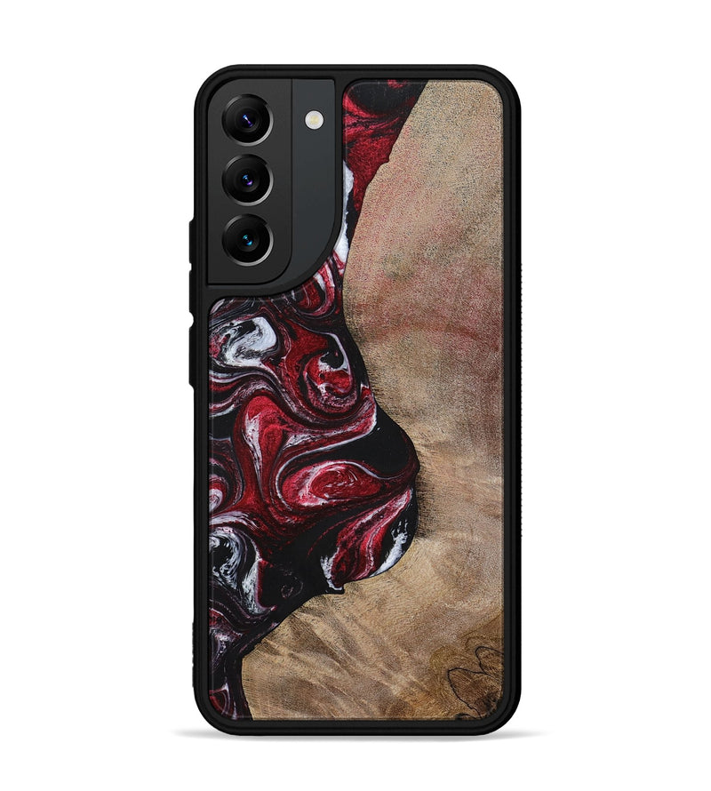 Galaxy S22 Plus Wood+Resin Phone Case - Larry (Red, 699155)