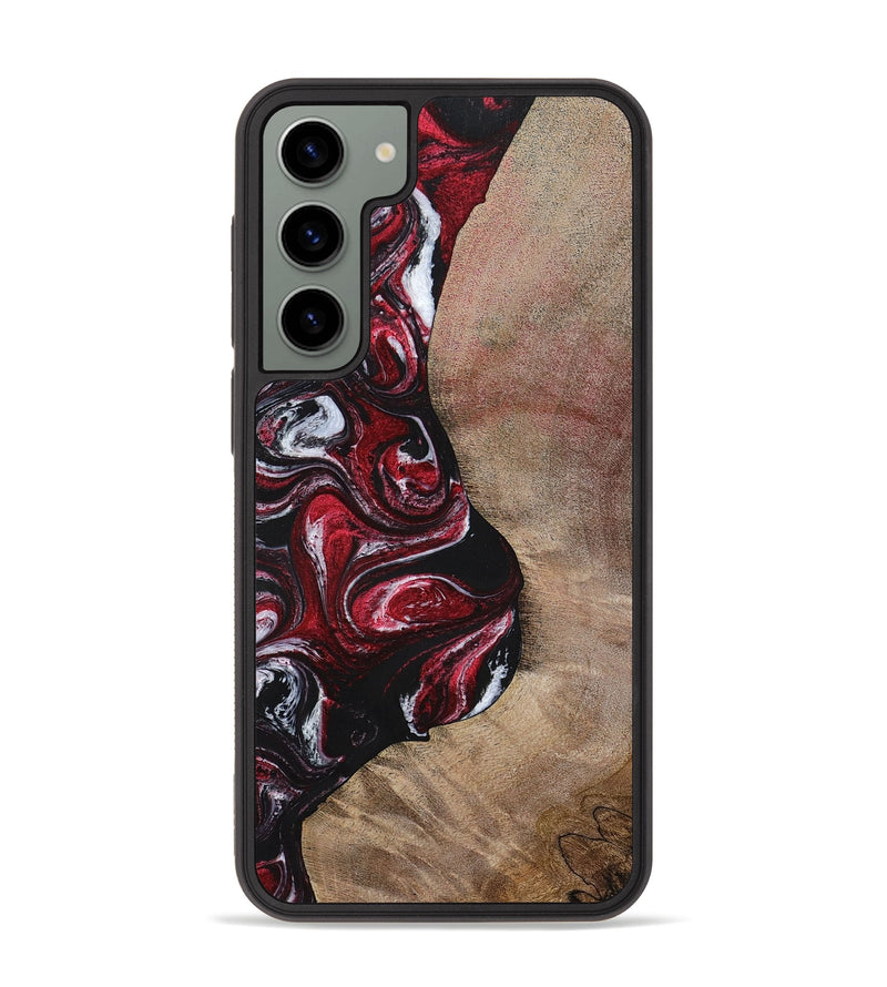 Galaxy S23 Plus Wood+Resin Phone Case - Larry (Red, 699155)