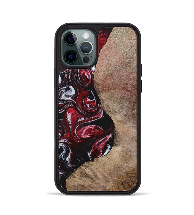 iPhone 12 Pro Wood+Resin Phone Case - Larry (Red, 699155)