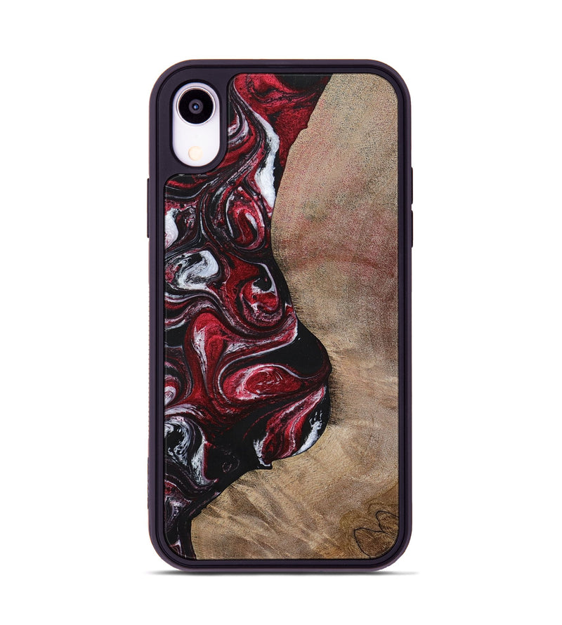 iPhone Xr Wood+Resin Phone Case - Larry (Red, 699155)