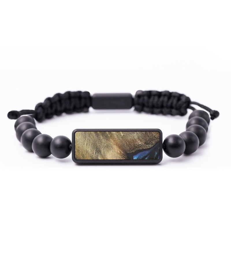 Onyx Bead Wood+Resin Bracelet - Leanne (Blue, 699226)