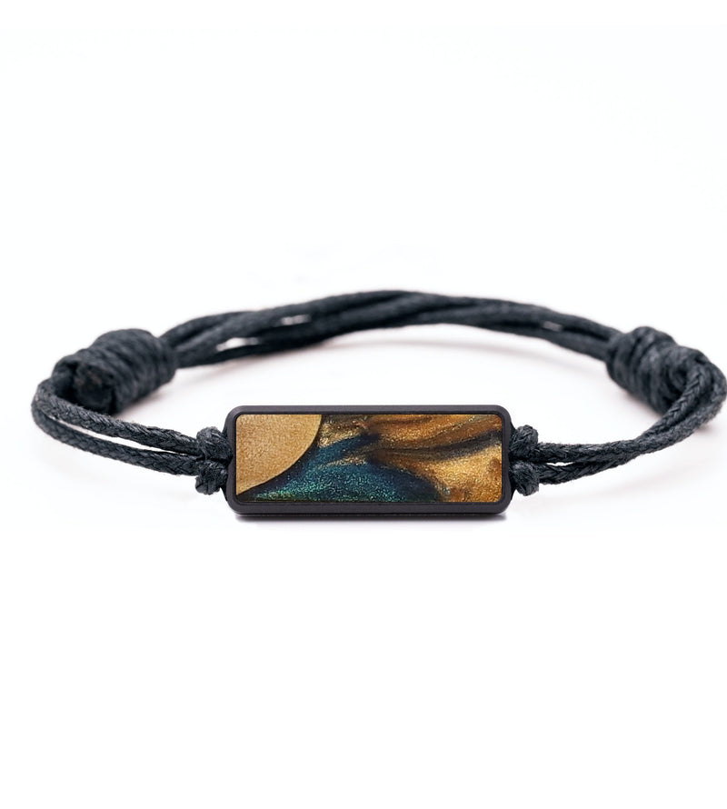 Classic Wood+Resin Bracelet - Tyrese (Teal & Gold, 699252)
