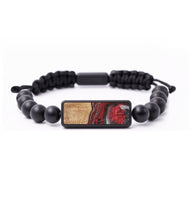Onyx Bead Wood+Resin Bracelet - Mike (Red, 699299)