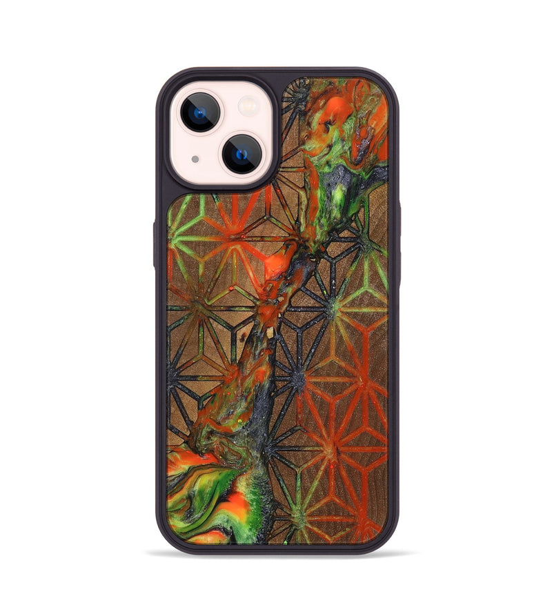 iPhone 14 Wood+Resin Phone Case - Cristian (Pattern, 699400)