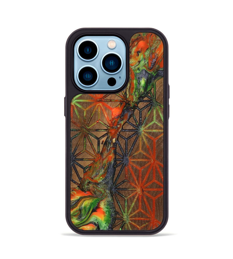 iPhone 14 Pro Wood+Resin Phone Case - Cristian (Pattern, 699400)