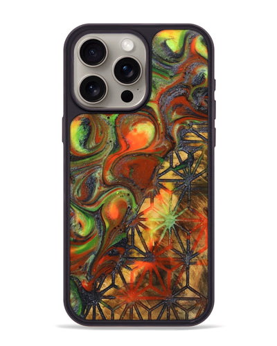 iPhone 15 Pro Max Wood+Resin Phone Case - Barbara (Pattern, 699405)
