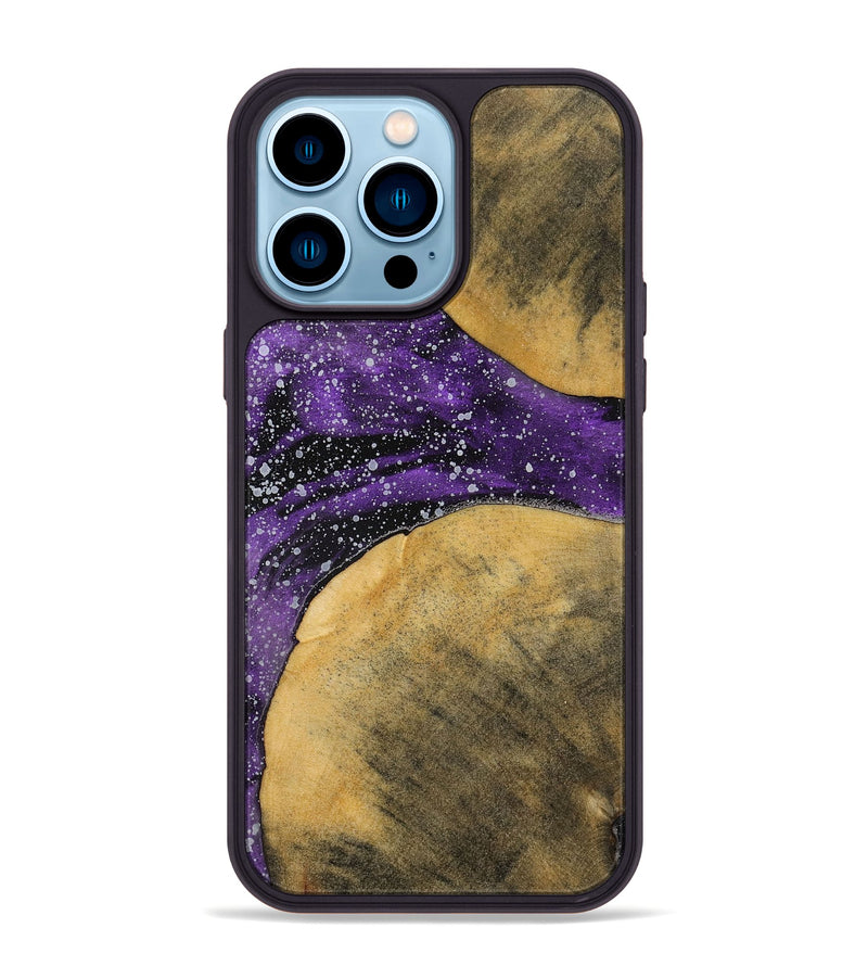iPhone 14 Pro Max Wood+Resin Phone Case - Therese (Cosmos, 699440)