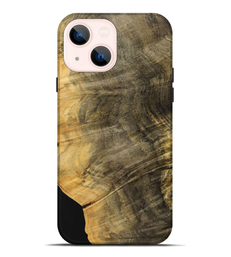 iPhone 14 Plus Wood+Resin Live Edge Phone Case - Haylee (Wood Burl, 699446)