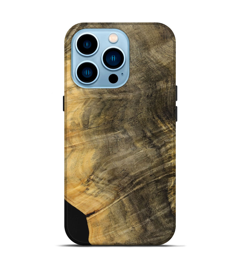iPhone 14 Pro Wood+Resin Live Edge Phone Case - Haylee (Wood Burl, 699446)
