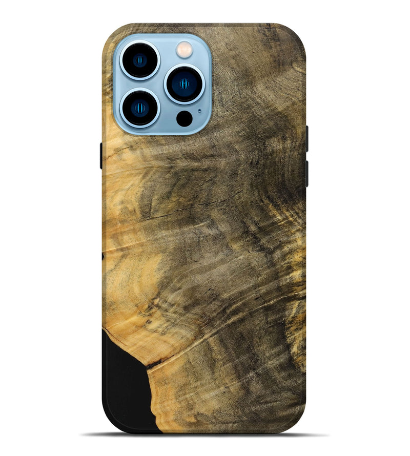 iPhone 14 Pro Max Wood+Resin Live Edge Phone Case - Haylee (Wood Burl, 699446)