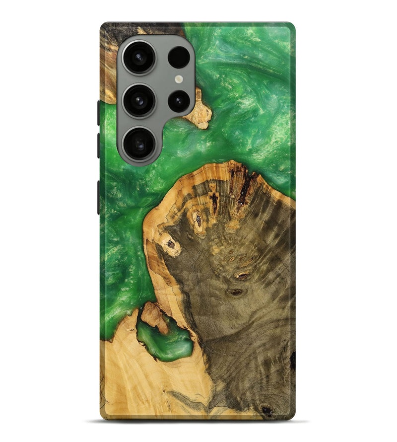 Galaxy S23 Ultra Wood+Resin Live Edge Phone Case - Eduardo (Green, 699448)