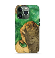 iPhone 13 Pro Wood+Resin Live Edge Phone Case - Eduardo (Green, 699448)