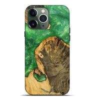 iPhone 13 Pro Max Wood+Resin Live Edge Phone Case - Eduardo (Green, 699448)