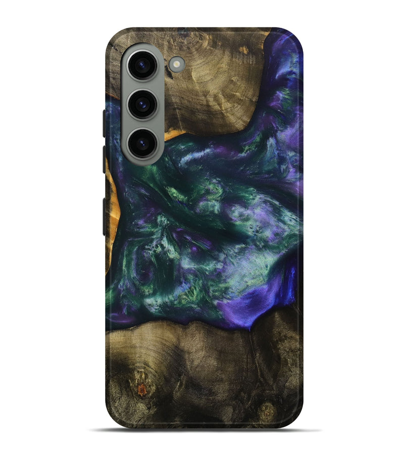 Galaxy S23 Plus Wood+Resin Live Edge Phone Case - Candice (Purple, 699452)