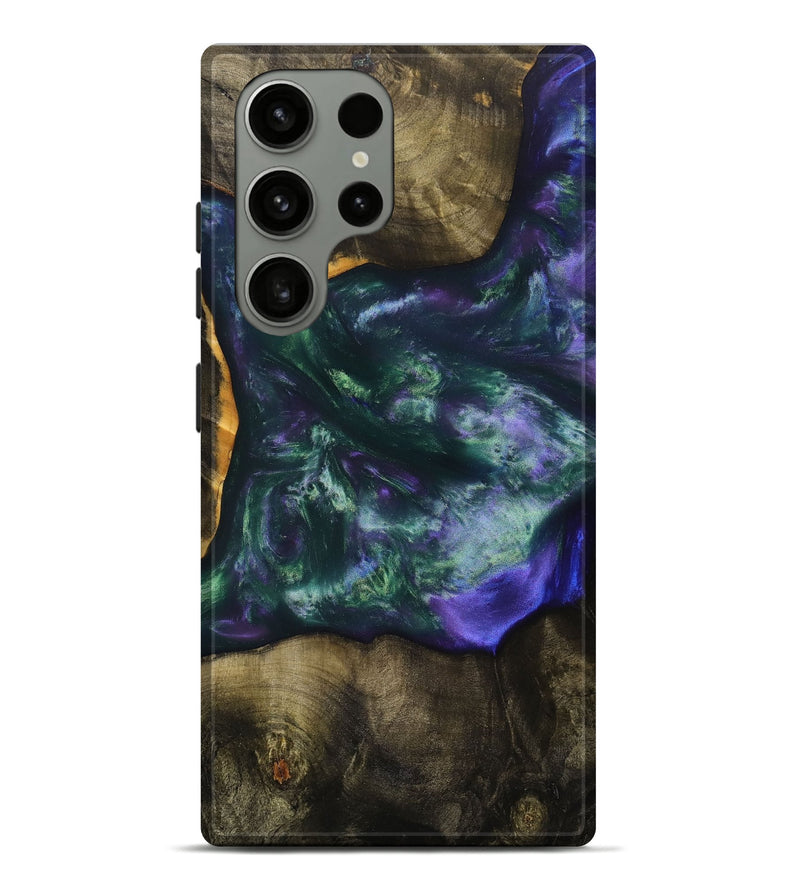 Galaxy S23 Ultra Wood+Resin Live Edge Phone Case - Candice (Purple, 699452)