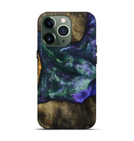 iPhone 13 Pro Wood+Resin Live Edge Phone Case - Candice (Purple, 699452)
