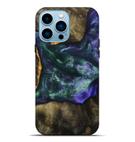 iPhone 14 Pro Max Wood+Resin Live Edge Phone Case - Candice (Purple, 699452)