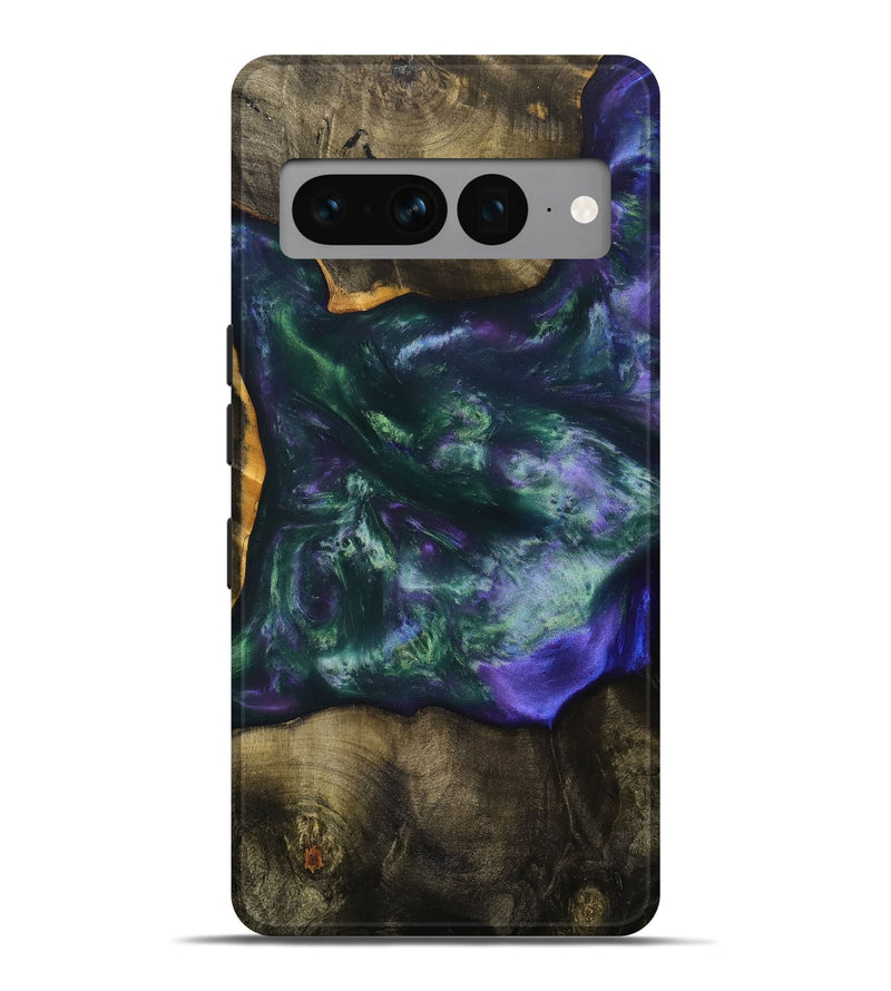 Pixel 7 Pro Wood+Resin Live Edge Phone Case - Candice (Purple, 699452)