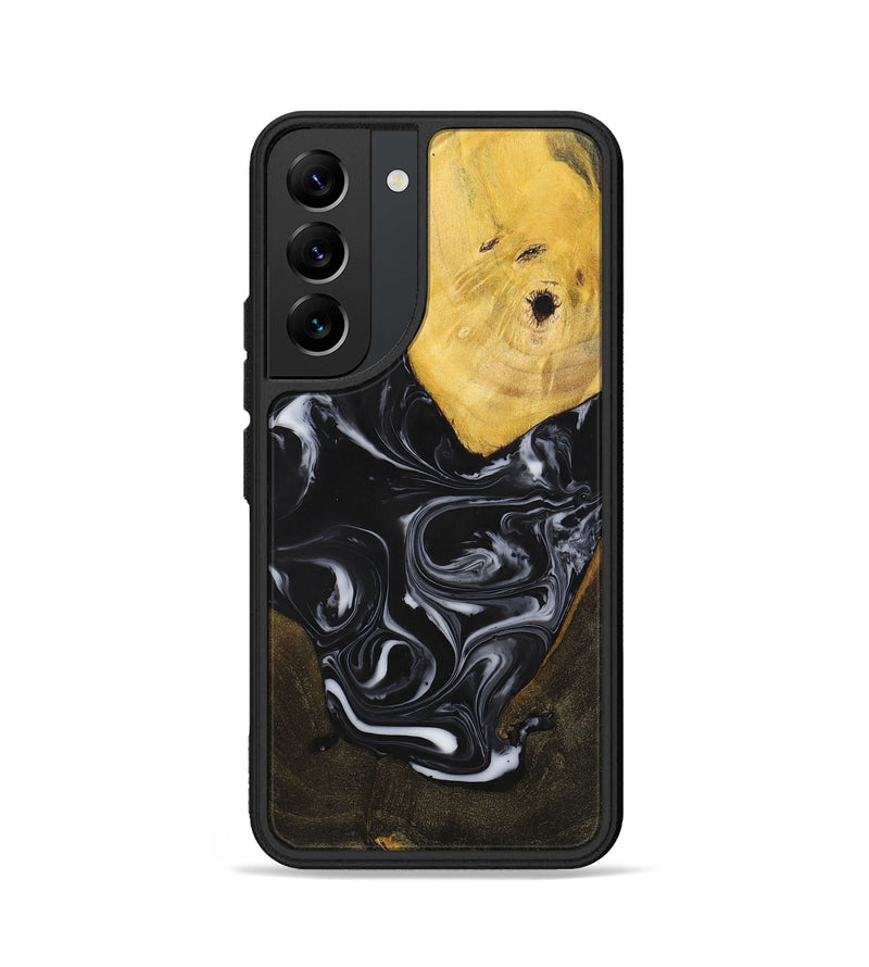 Galaxy S22 Wood+Resin Phone Case - William (Black & White, 699551)
