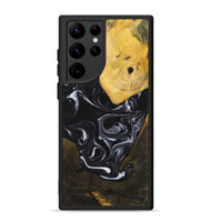 Galaxy S22 Ultra Wood+Resin Phone Case - William (Black & White, 699551)
