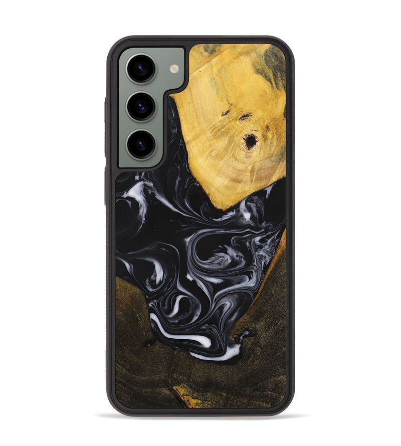 Galaxy S23 Plus Wood+Resin Phone Case - William (Black & White, 699551)