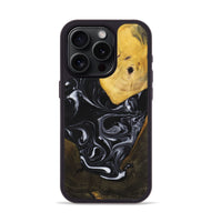 iPhone 15 Pro Wood+Resin Phone Case - William (Black & White, 699551)