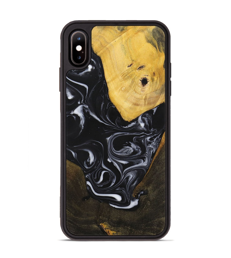 iPhone Xs Max Wood+Resin Phone Case - William (Black & White, 699551)