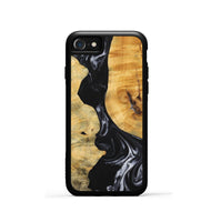 iPhone SE Wood+Resin Phone Case - Jasmine (Black & White, 699555)