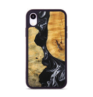 iPhone Xr Wood+Resin Phone Case - Jasmine (Black & White, 699555)