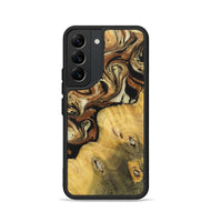 Galaxy S22 Wood+Resin Phone Case - Addilyn (Black & White, 699556)