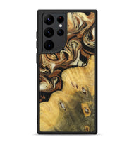 Galaxy S22 Ultra Wood+Resin Phone Case - Addilyn (Black & White, 699556)